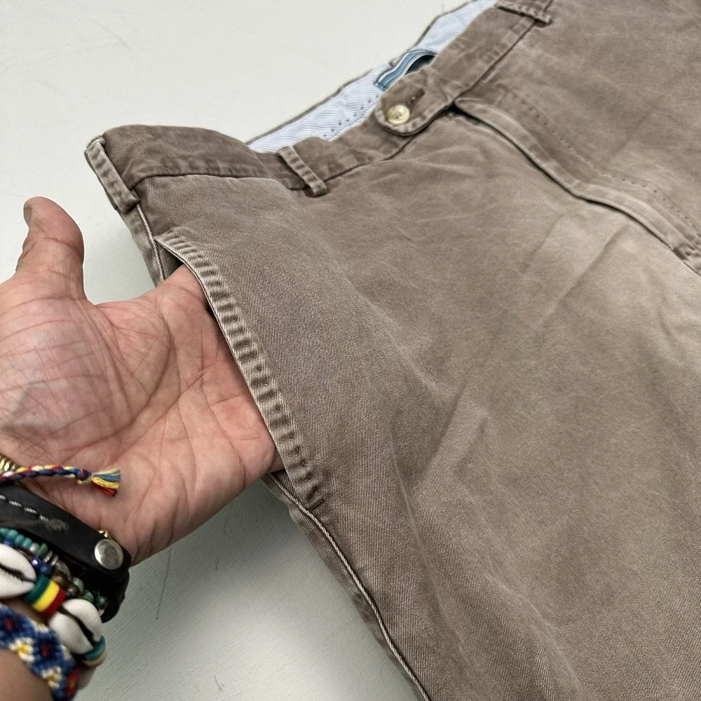 Peter Millar Chino Pants Men 38x36 Brown Pima Cotton Peru Golf Preppy MF14B84